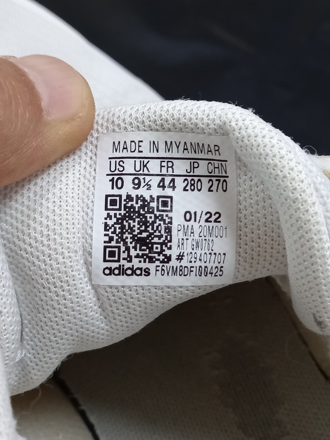 280mm adidas 러닝화 화이트 상품이미지5