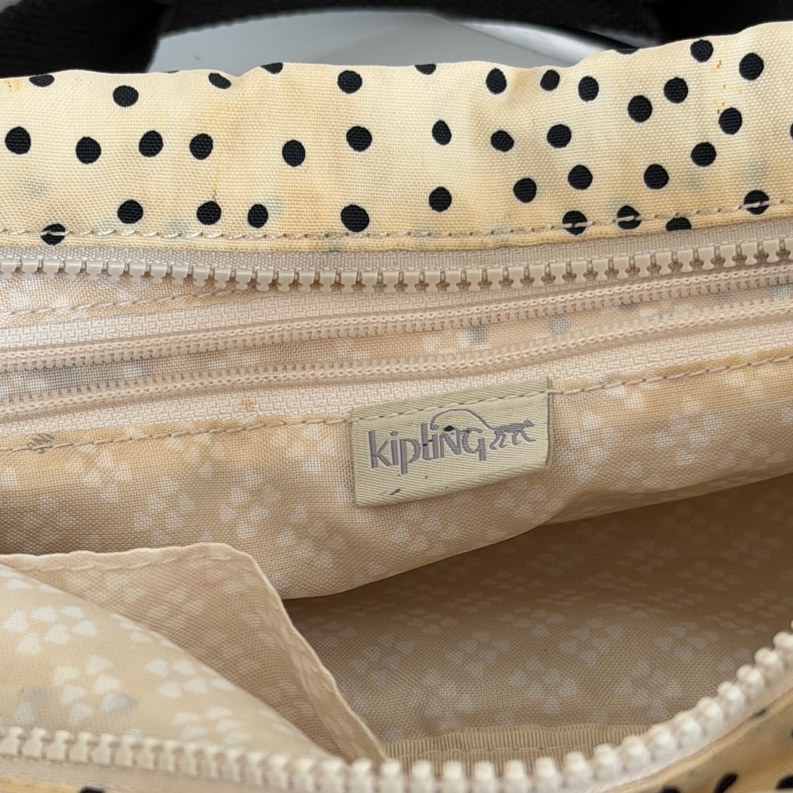 Kipling ivory dot shoulder bag 상품이미지7
