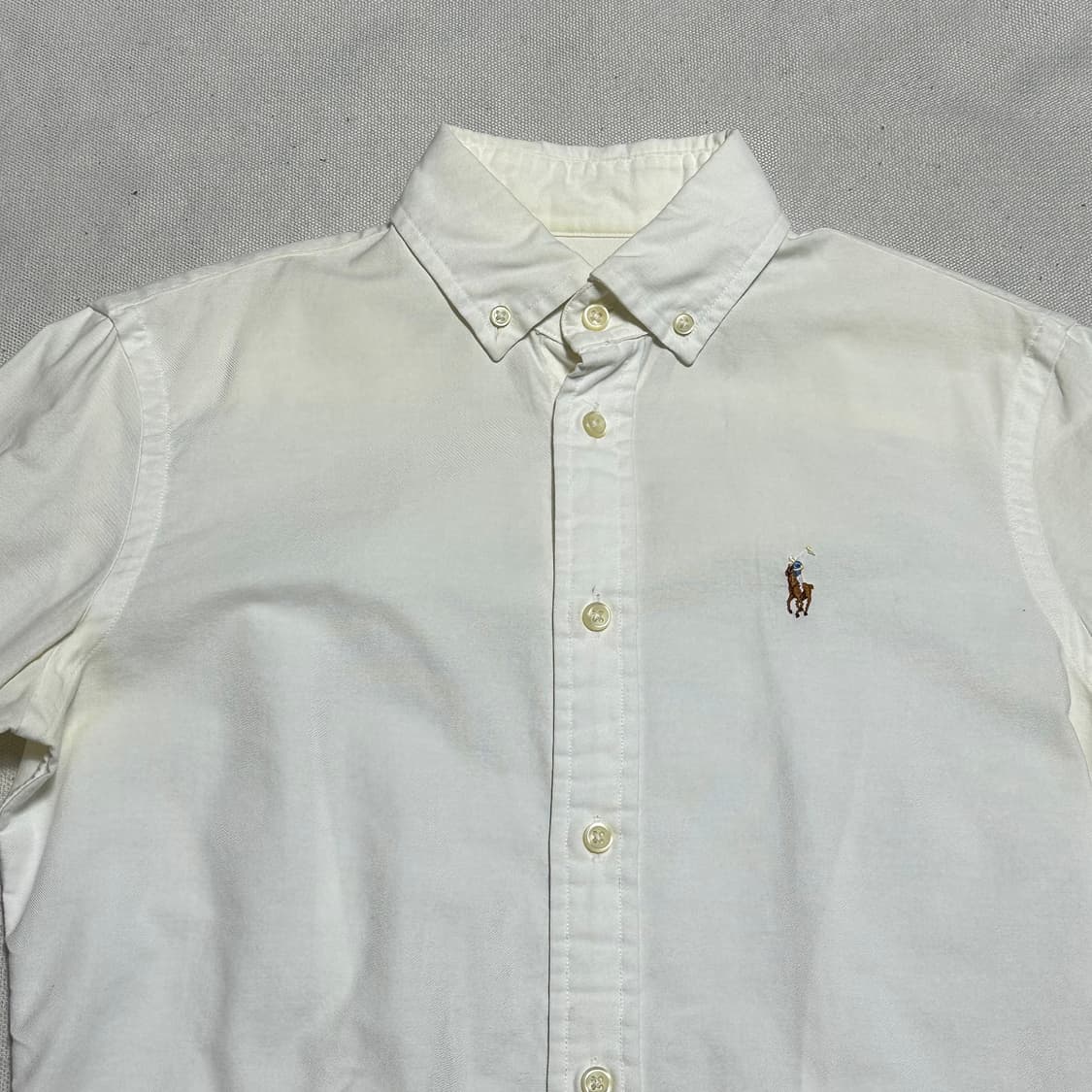 Polo Ralph Lauren 여성용 슬림핏 화이트 셔츠 상품이미지4