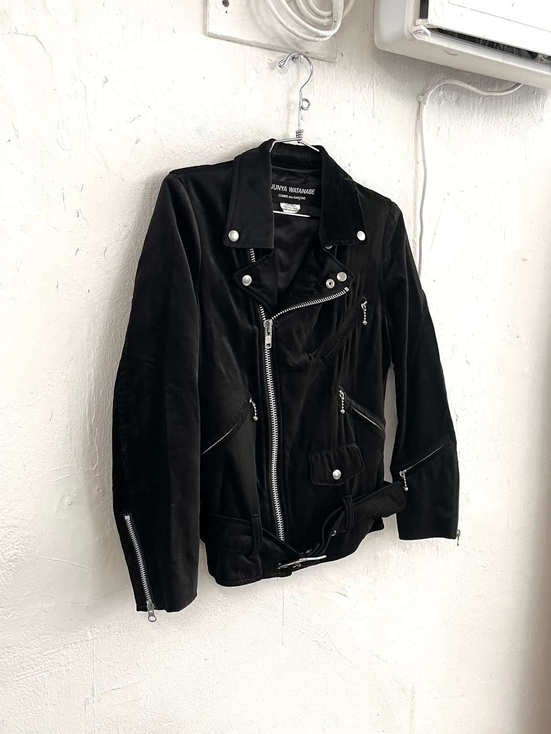 준야와타나베 2012SS 벨루어 라이더 자켓 상품이미지1