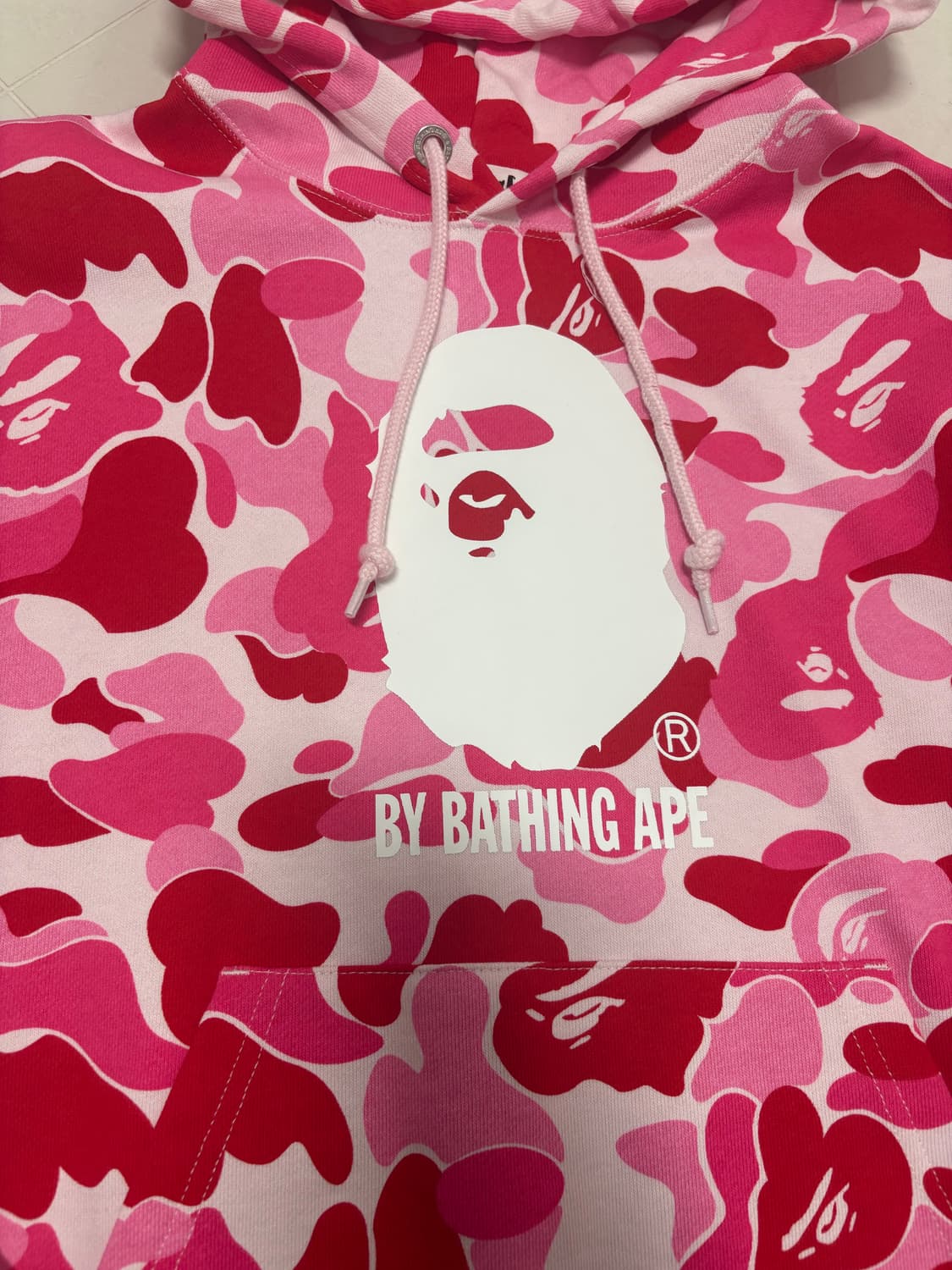 베이프 ABC 카모 풀오버 후드(M) PINK 상품이미지5