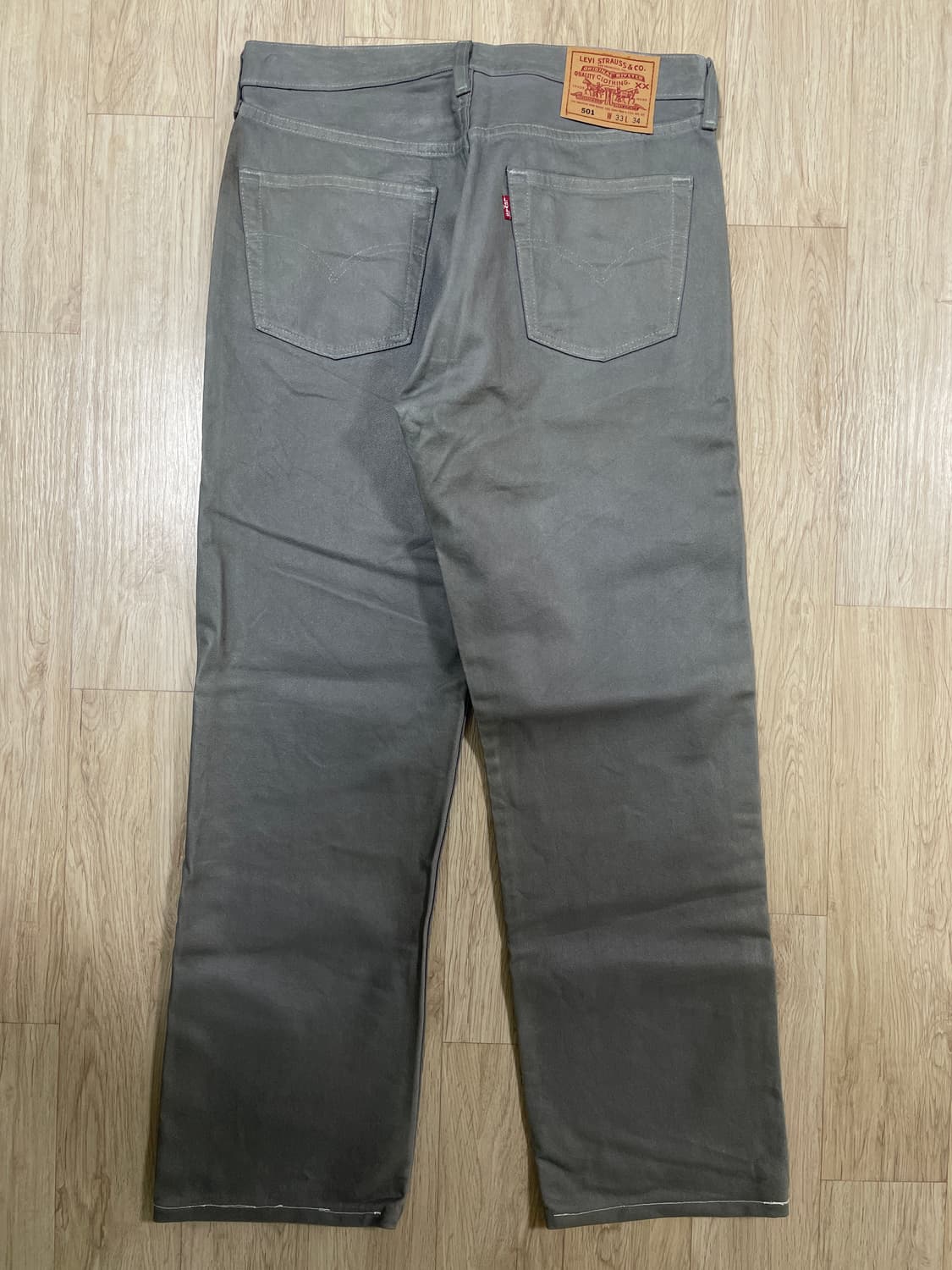 31) 90's 리바이스 501 그레이 코팅 데님팬츠(미국제)데드스탁 상품이미지3