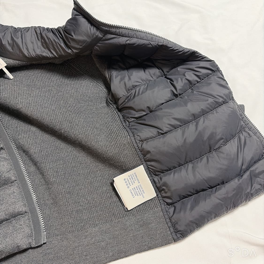 몽클레어 남성 니트 패딩 자켓 그레이 M 상품이미지8