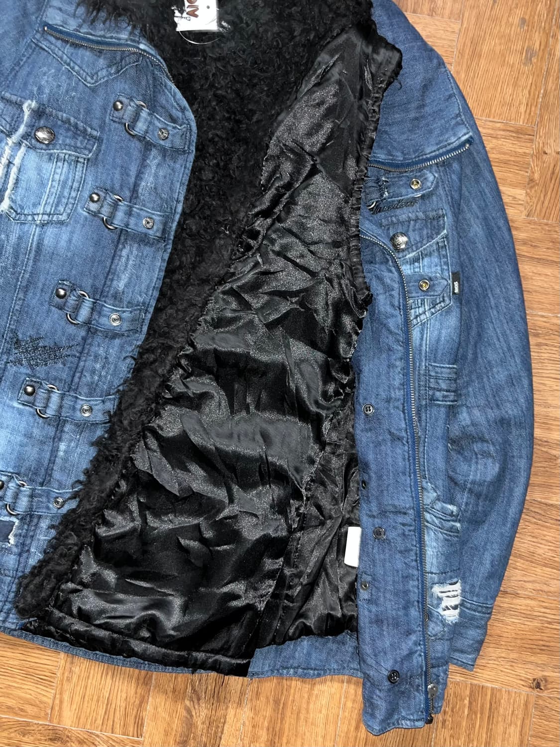 빈티지 스냅 데님 무스탕 상품이미지6