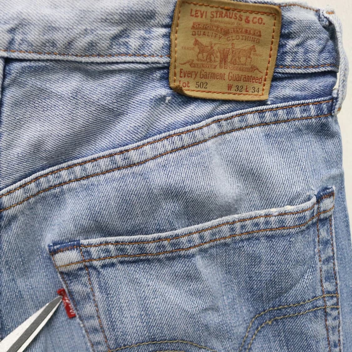 90'S 리바이스 502 Y2K 데미지 데님팬츠 61381 상품이미지9