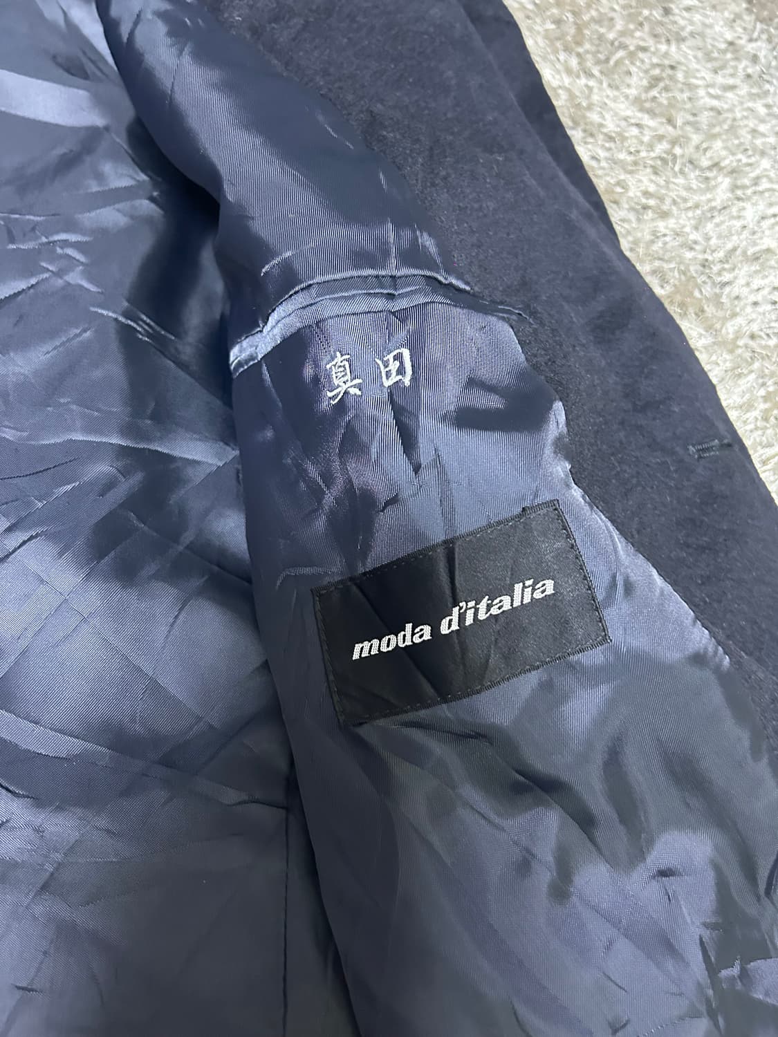 일본판 이태리100프로 캐시미어 검정색 코트 사이즈 110 상품이미지4