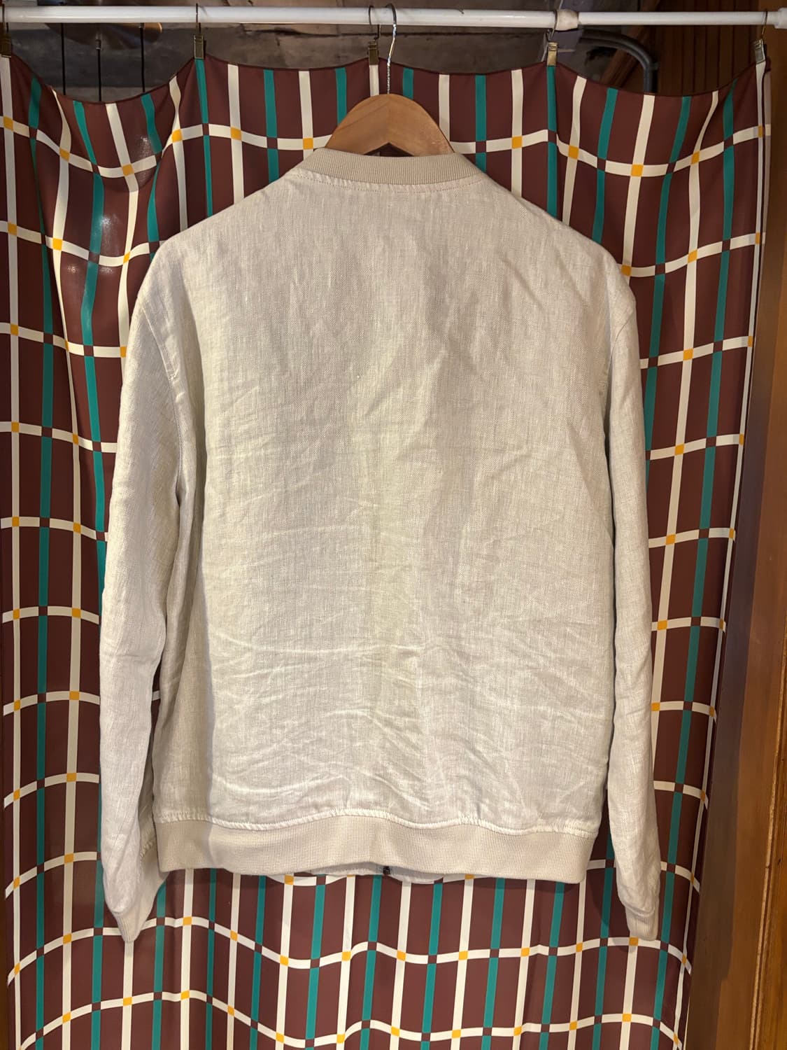 자라 린넨 봄버 자켓 아이보리 상품이미지5