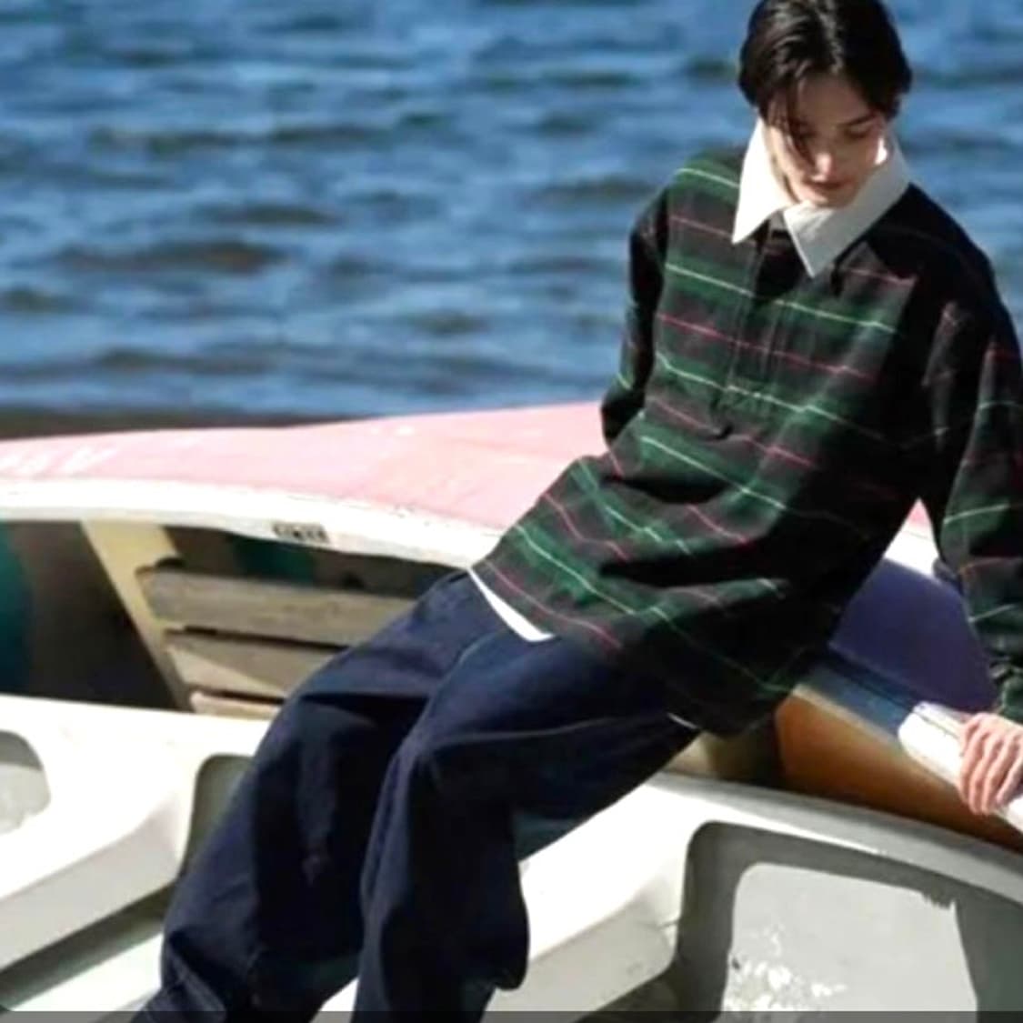 Evistub긴팔 루즈핏 셔츠  체크 폴로 셔츠 상품이미지10