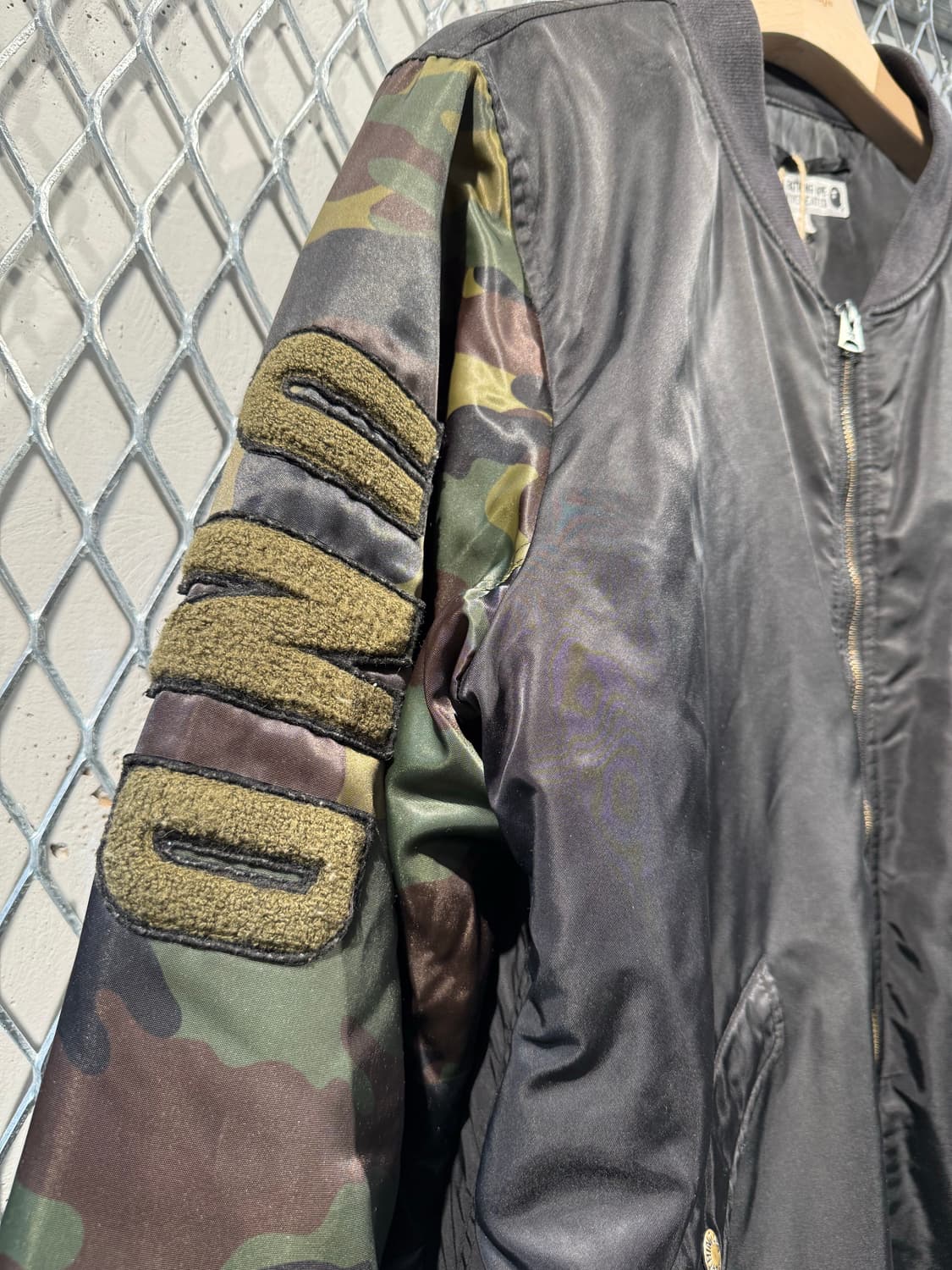 17AW 베이프 x 언디핏 카모 슬리브 MA-1 봄버 자켓 상품이미지6