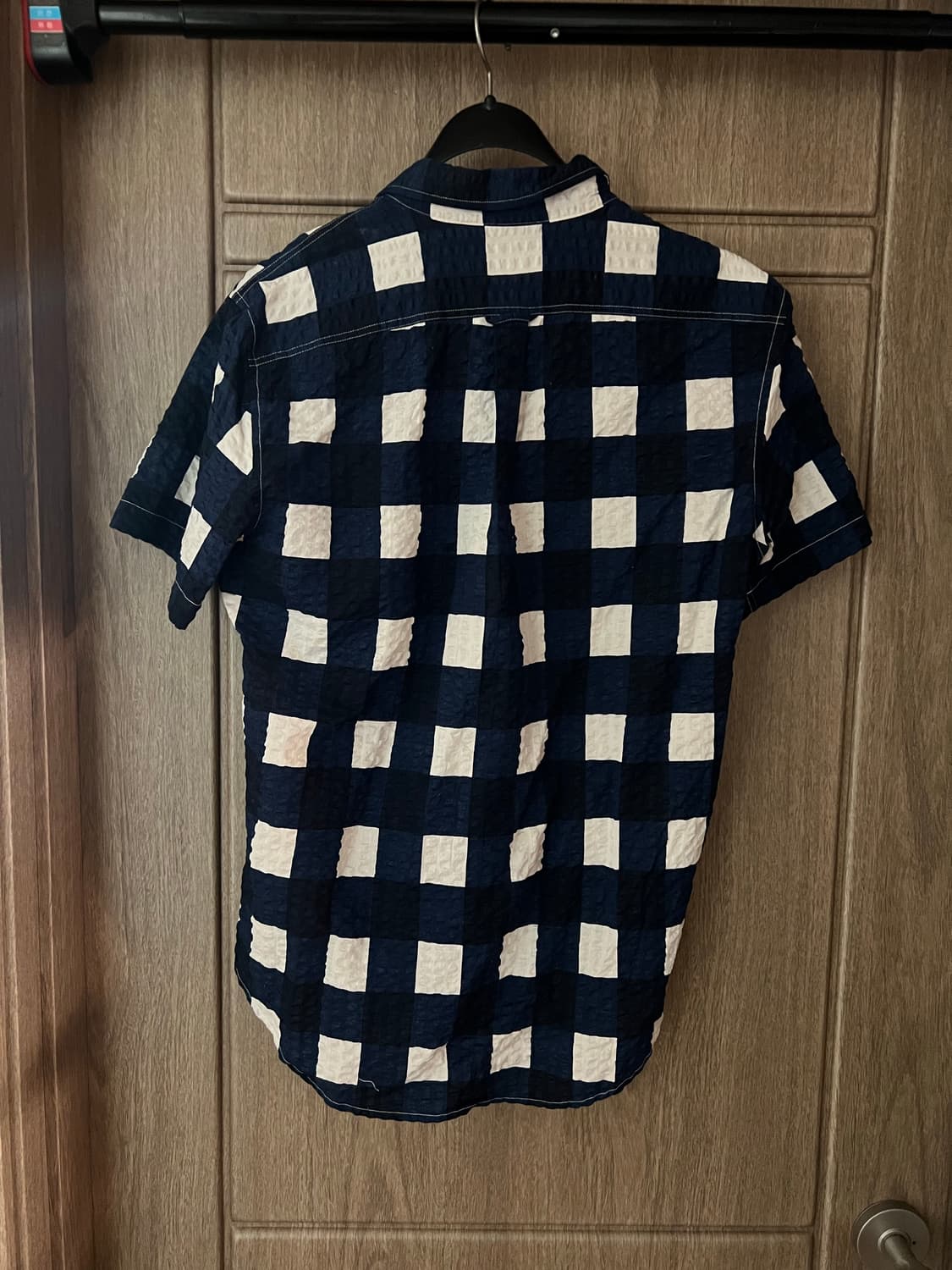 빈티지 블루 체크 반팔 셔츠  상품이미지2