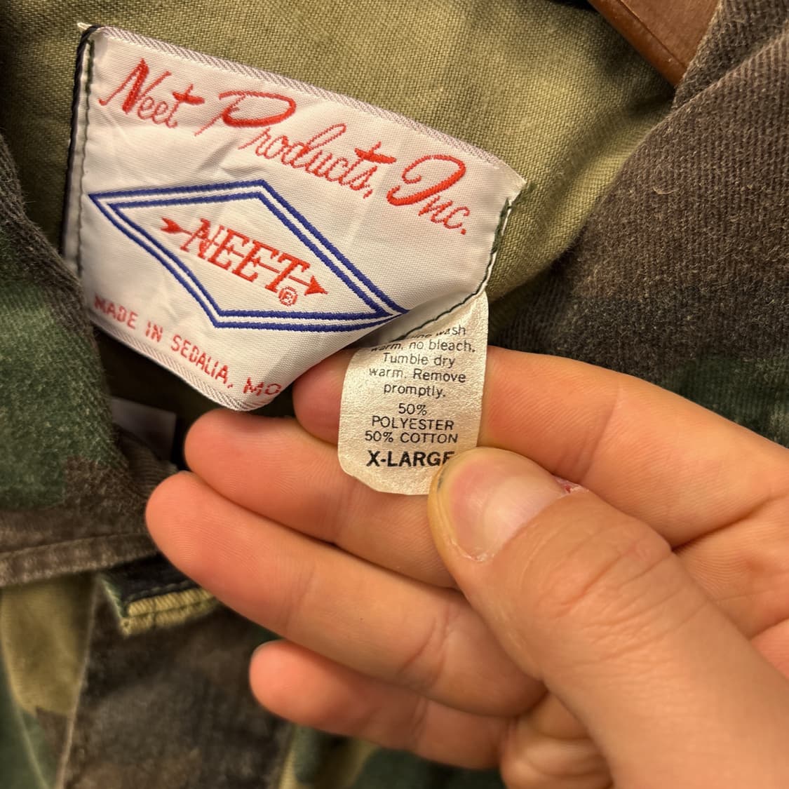 80s Neet.Inc 우드랜드 카모 아웃도어 헌팅자켓 N1138 상품이미지8