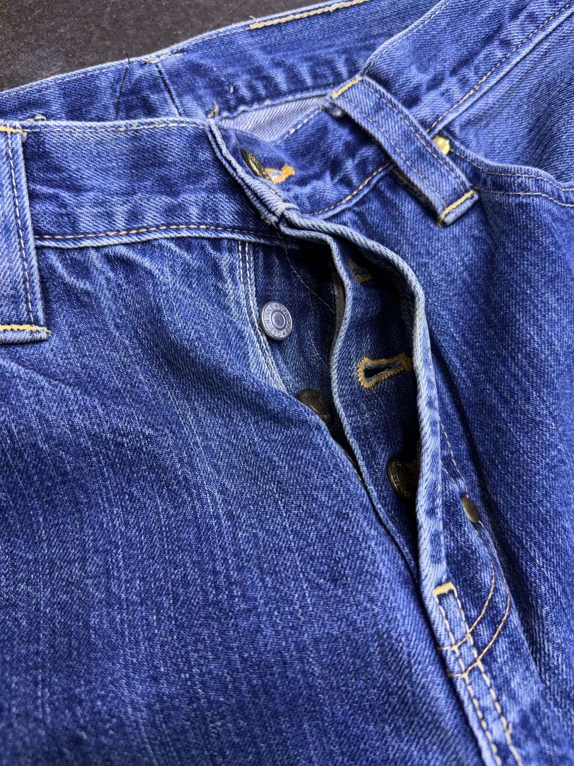 Gap 갭 셀비지 버튼플라이 래귤러핏 빈티지 데님팬츠 28 상품이미지7