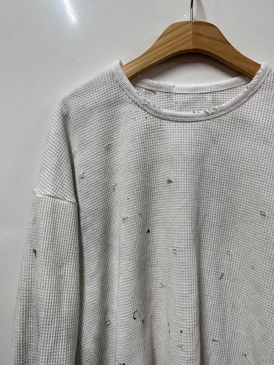 빈티지 와플 긴팔 상품이미지2