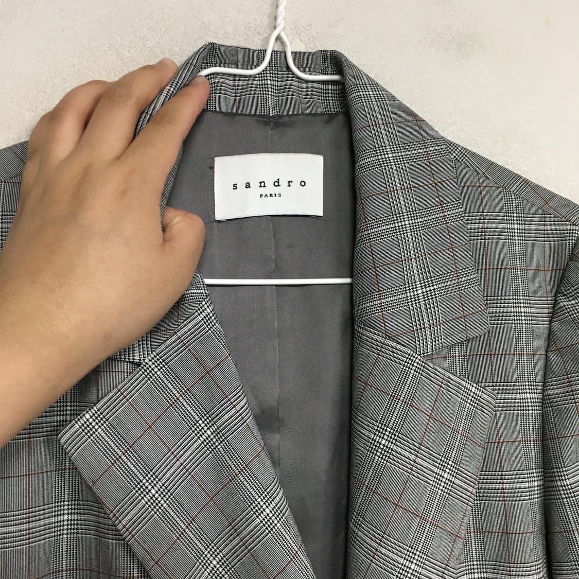 SANDRO 산드로 더블 체크 자켓 55 상품이미지2