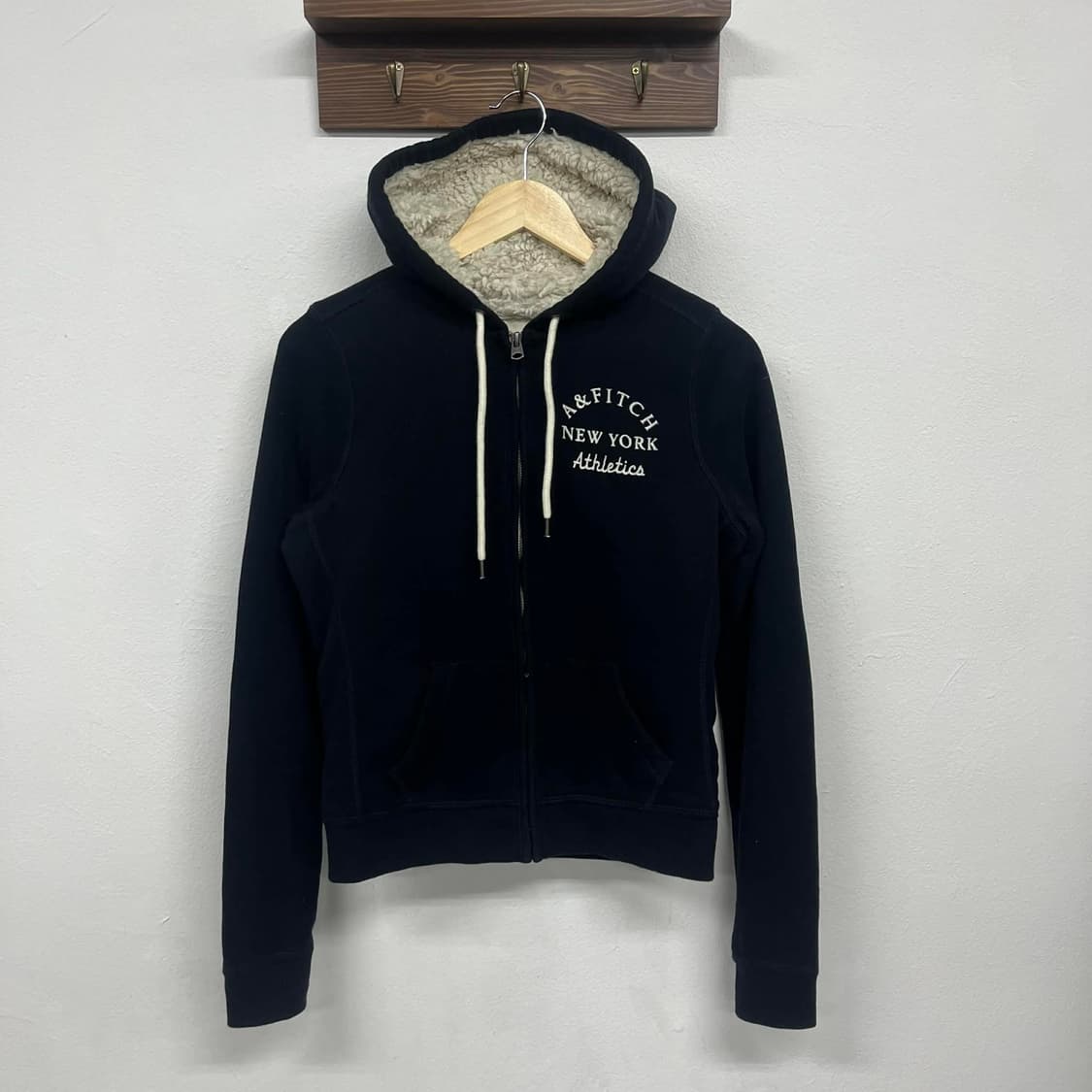 아베크롬비 y2k 여리핏 울프죠 양털 후드집업 희귀져지(M) 상품이미지4