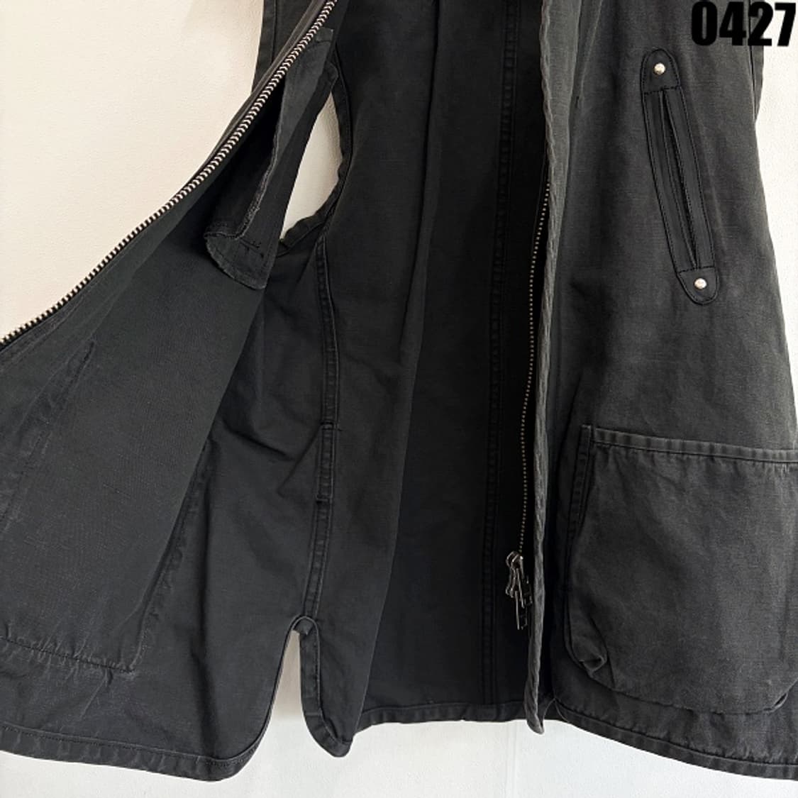 이자벨마랑 코튼 린넨 혼방 후드 베스트 블랙 0 0427 상품이미지5