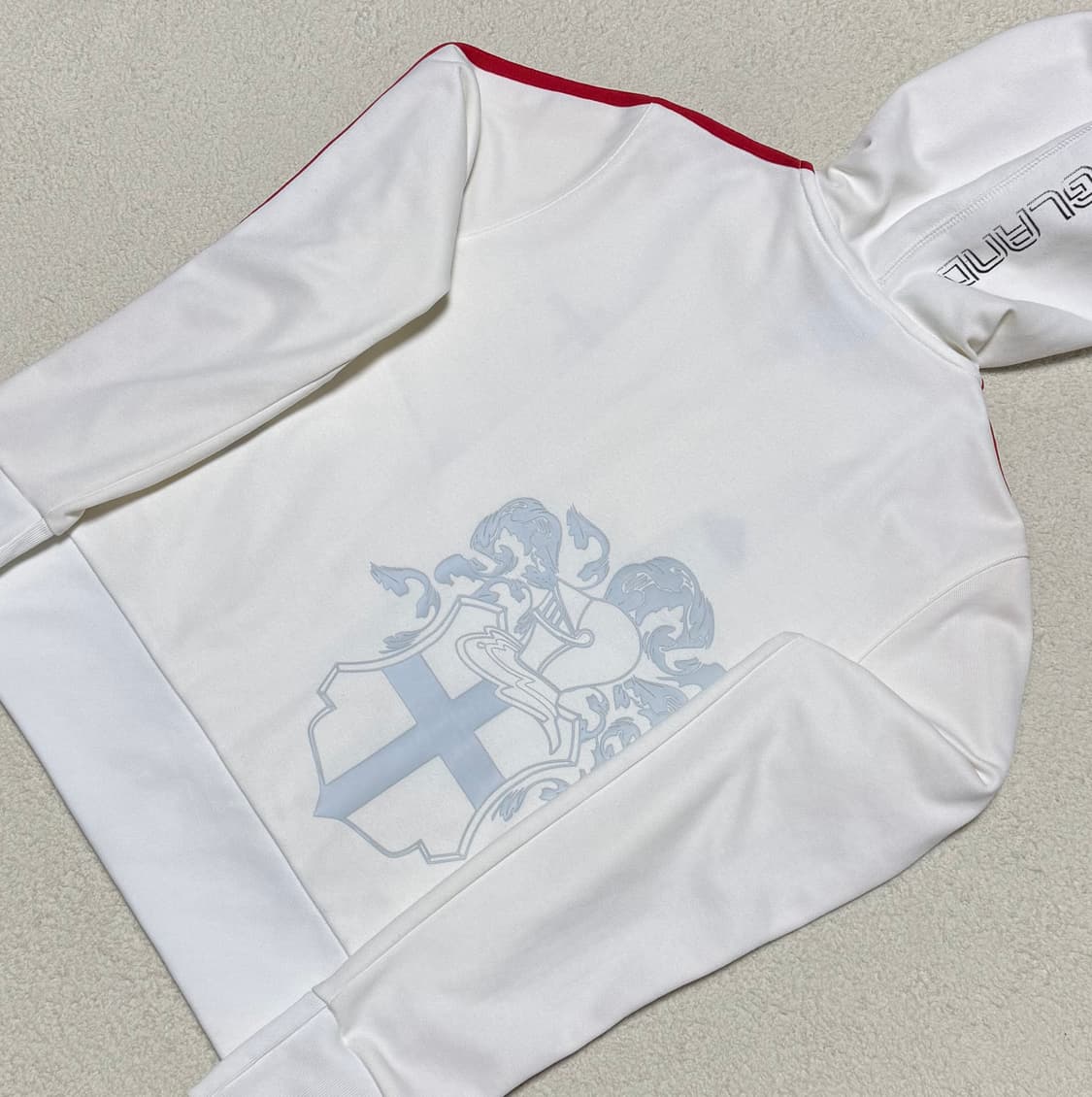 아디다스 잉글랜드 흰빨 화이트 레드 후드집업 상품이미지9