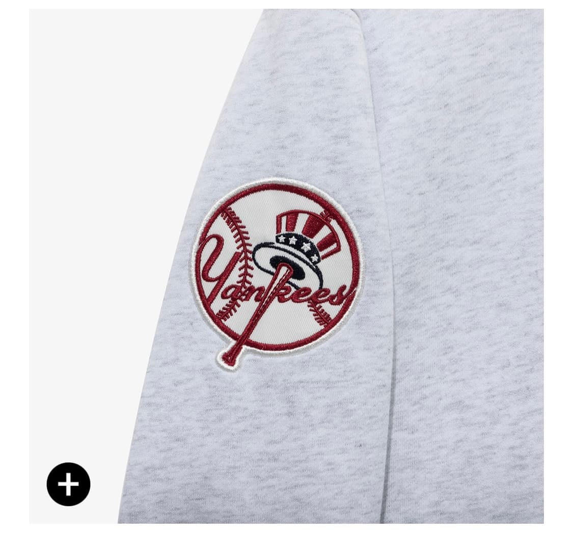 < 뉴에라 MLB 뉴욕양키스 팀 로고 맨투맨 ( 헤더그레이,XL )  상품이미지3