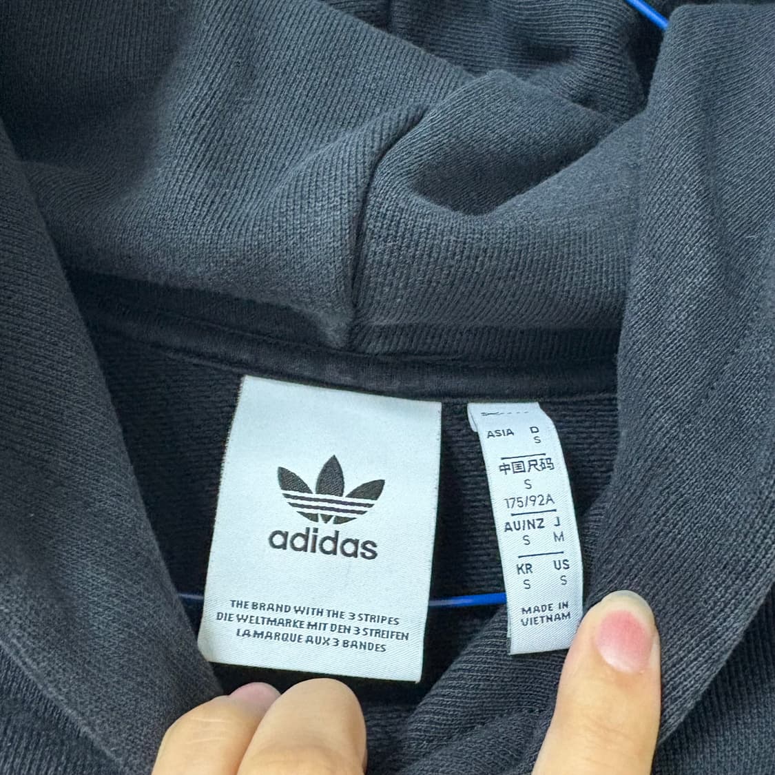 아디다스 X 와릿이즌(마크곤잘레스) 콜라보 올블랙 피그먼트 워싱 후드티 상품이미지7