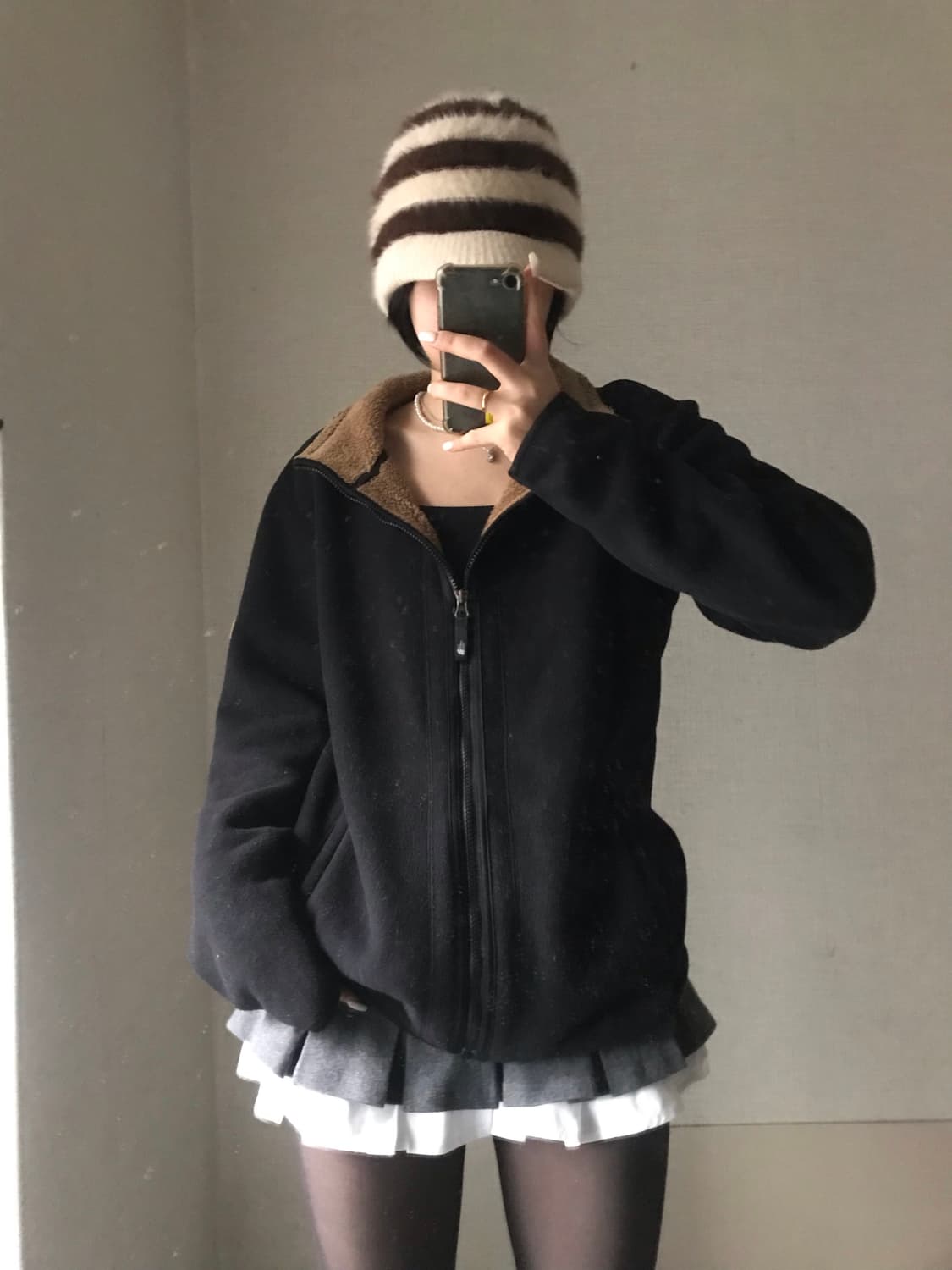 노페 블랙 후리스 상품이미지4