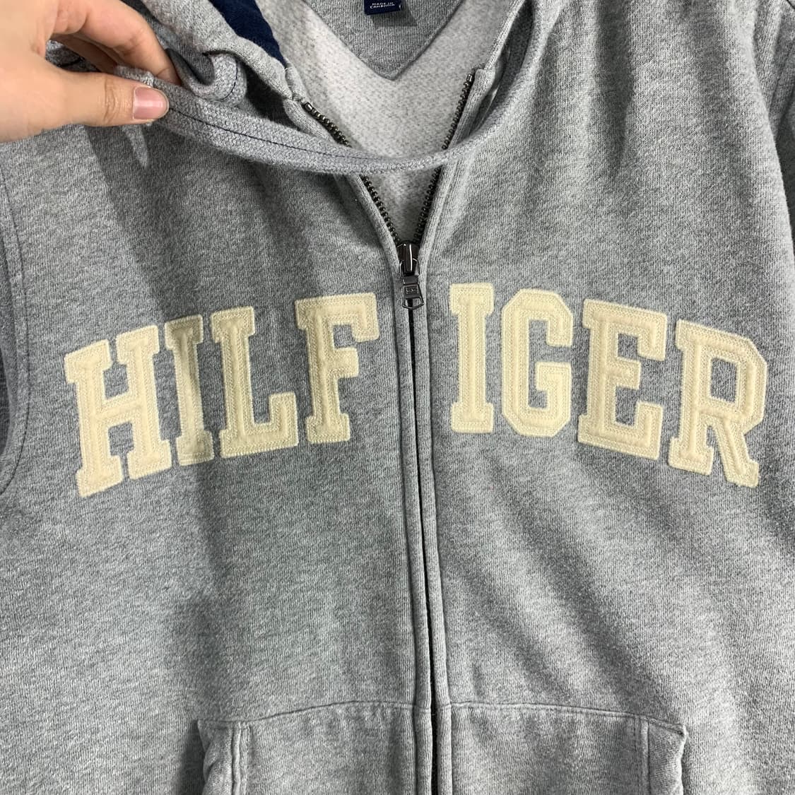 타미힐피거 스펠아웃 그레이 후드집업 상품이미지4