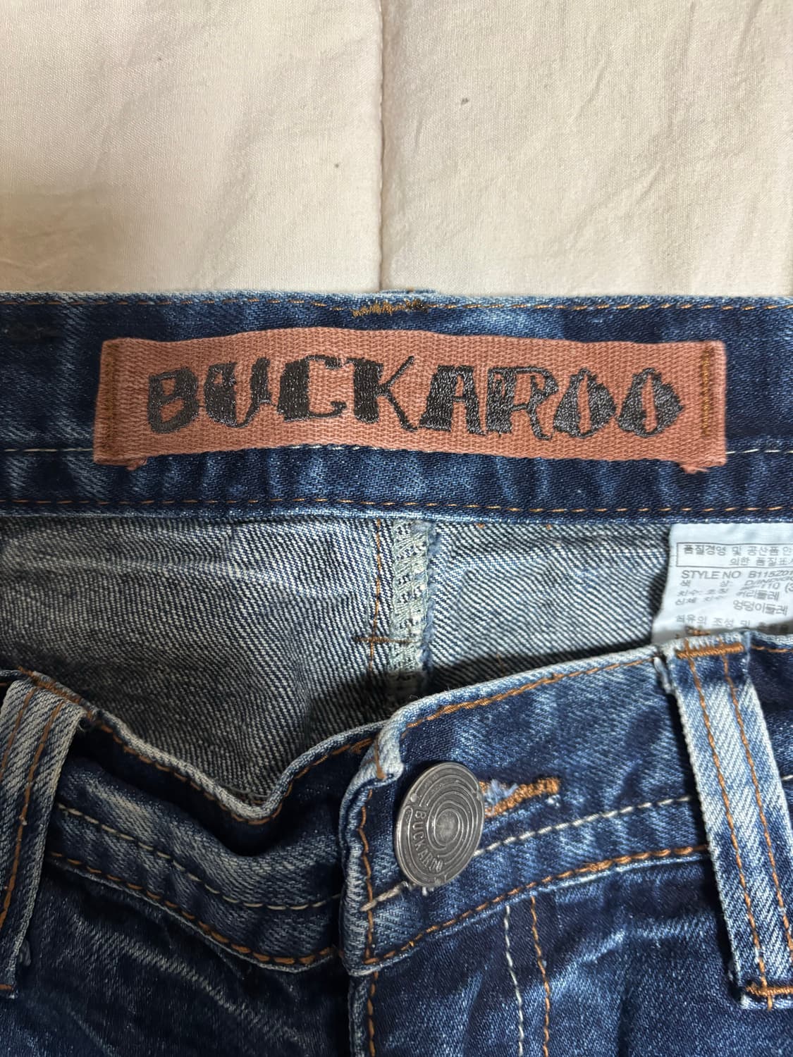 버커루 빈티지 슬림 스트레이트 핏 청바지 상품이미지2