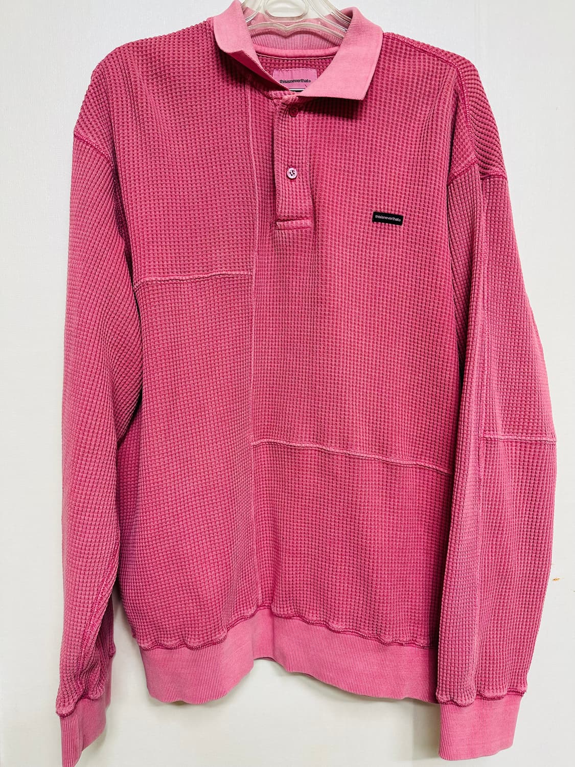 디스이즈네버댓 와플 폴로 핑크 상품이미지1