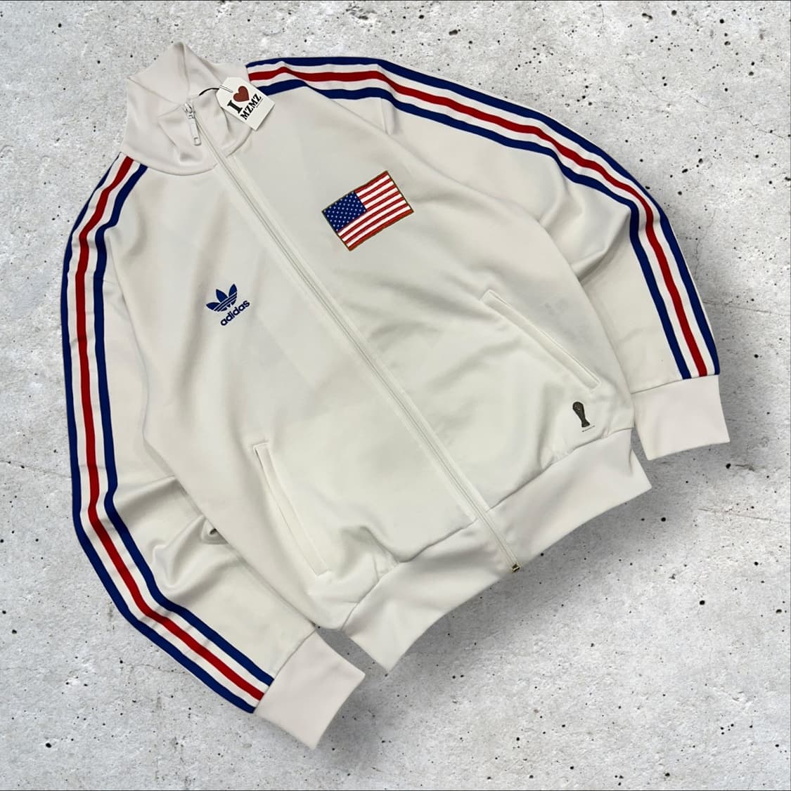 [S] 00s 아디다스 USA FIFA 트랙탑 져지 화이트 A329 상품이미지1