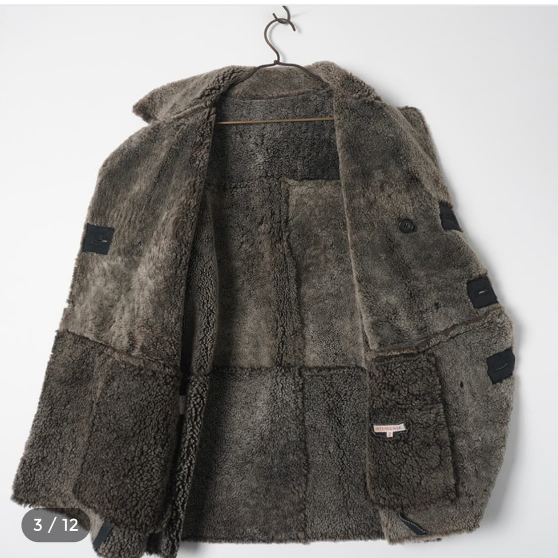 양가죽 무스탕 미디 코트 상품이미지3