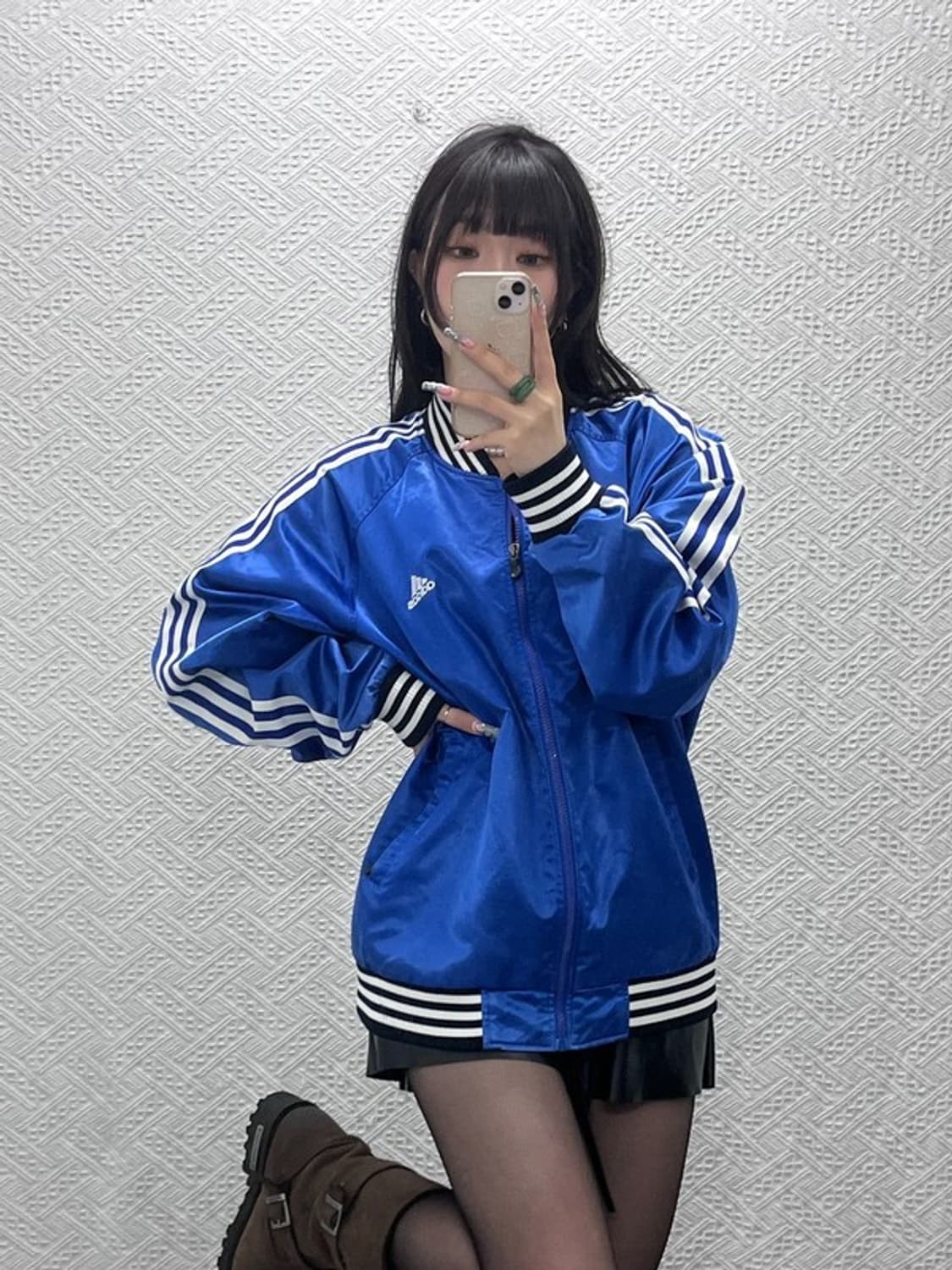 아디다스 올드스쿨 레트로 90s 딥블루 바시티자켓 105 C12612 상품이미지1