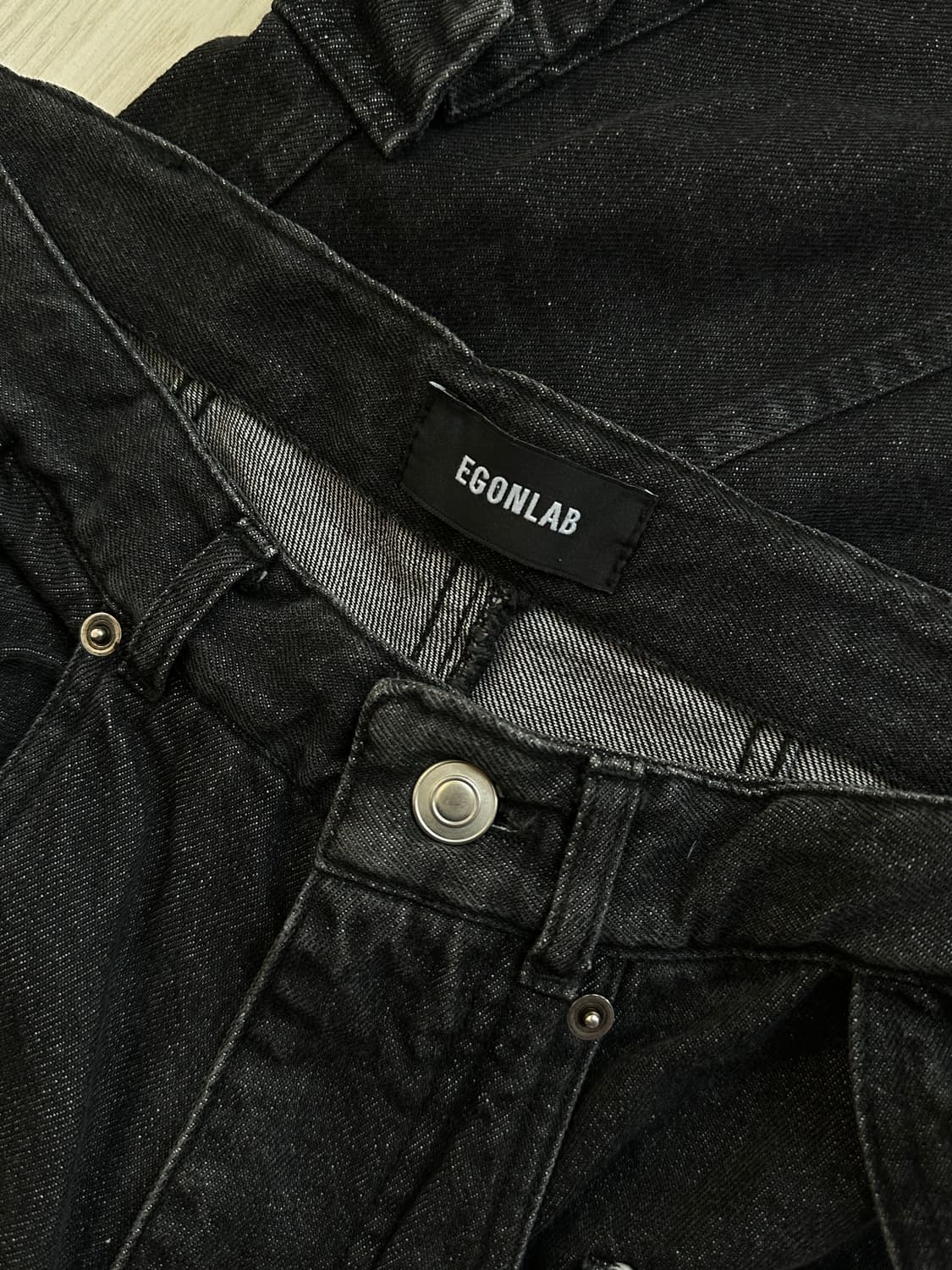 [48]egonlab에곤랩 카고 블랙 스톤워시 데님 진 상품이미지5