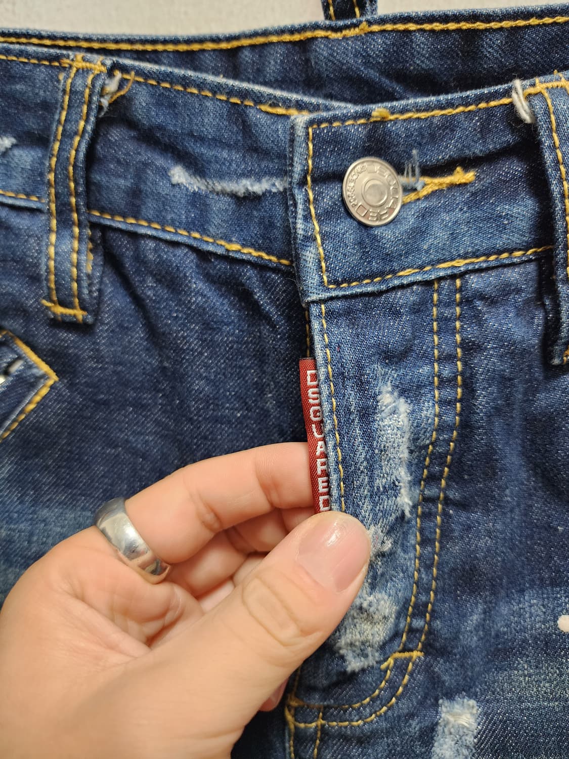 디스퀘어드2 지퍼 콜마이너 데미지 워싱 청바지 상품이미지5