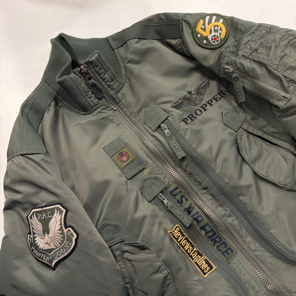 [L] 프로퍼 PROPPER 항공 MA-1 자켓 카키색 D1 상품이미지3