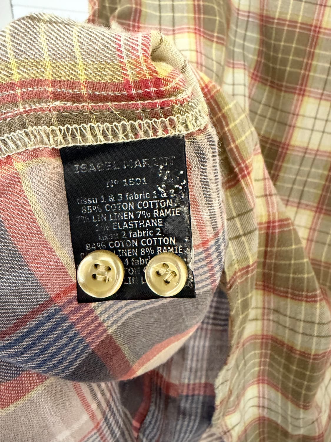 이자벨마랑 체크셔츠 44-66 정품  상품이미지4