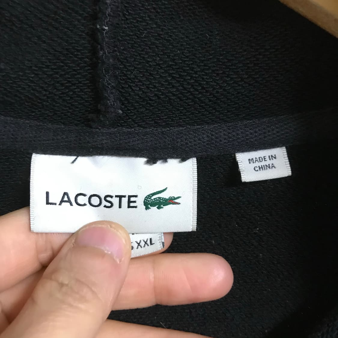 라코스테 검정 후드집업 자켓 상품이미지3