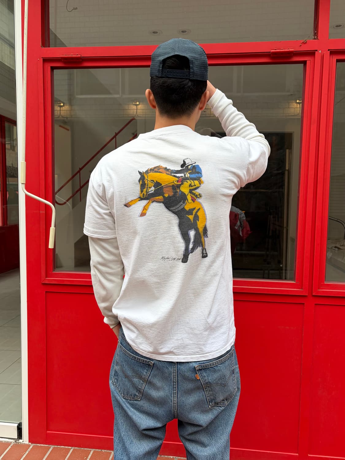 90‘s Marlboro Wild West cowboy T-shirt 상품이미지1