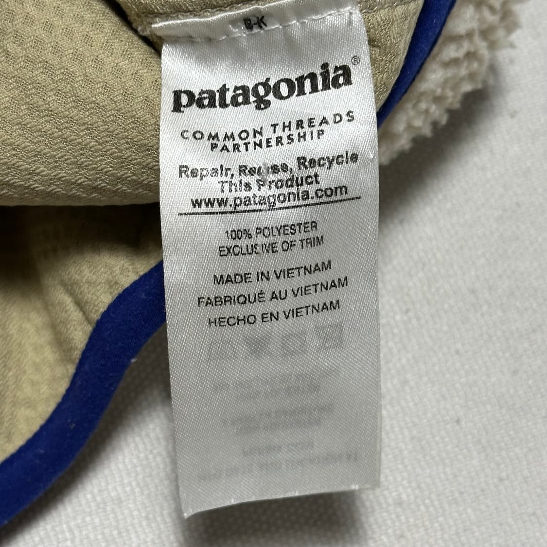 M 파타고니아 레트로-X 내츄럴 블루 플리스 상품이미지5
