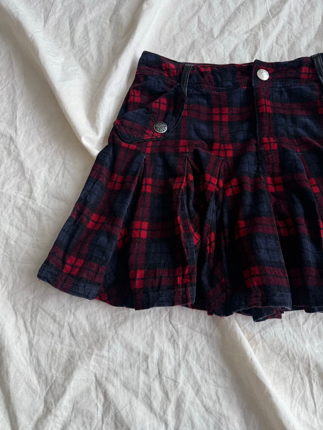 메조피아노 캐캐체 갸루 펑크 코듀로이 미니 스커트팬츠 상품이미지2