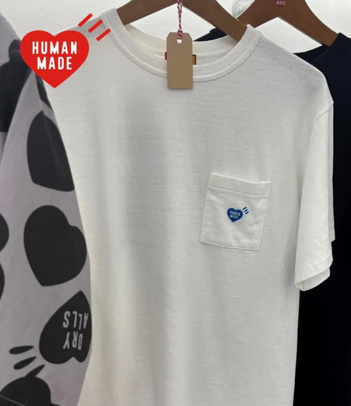 휴먼메이드 하라주쿠 오프라인매장 한정판 블루하트 포켓티 상품이미지1