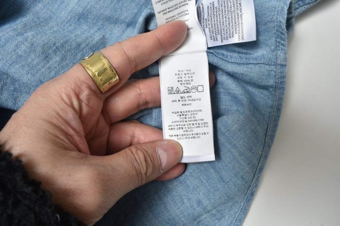 폴로 랄프로렌 큐알라벨 데님셔츠 M N1193 상품이미지5