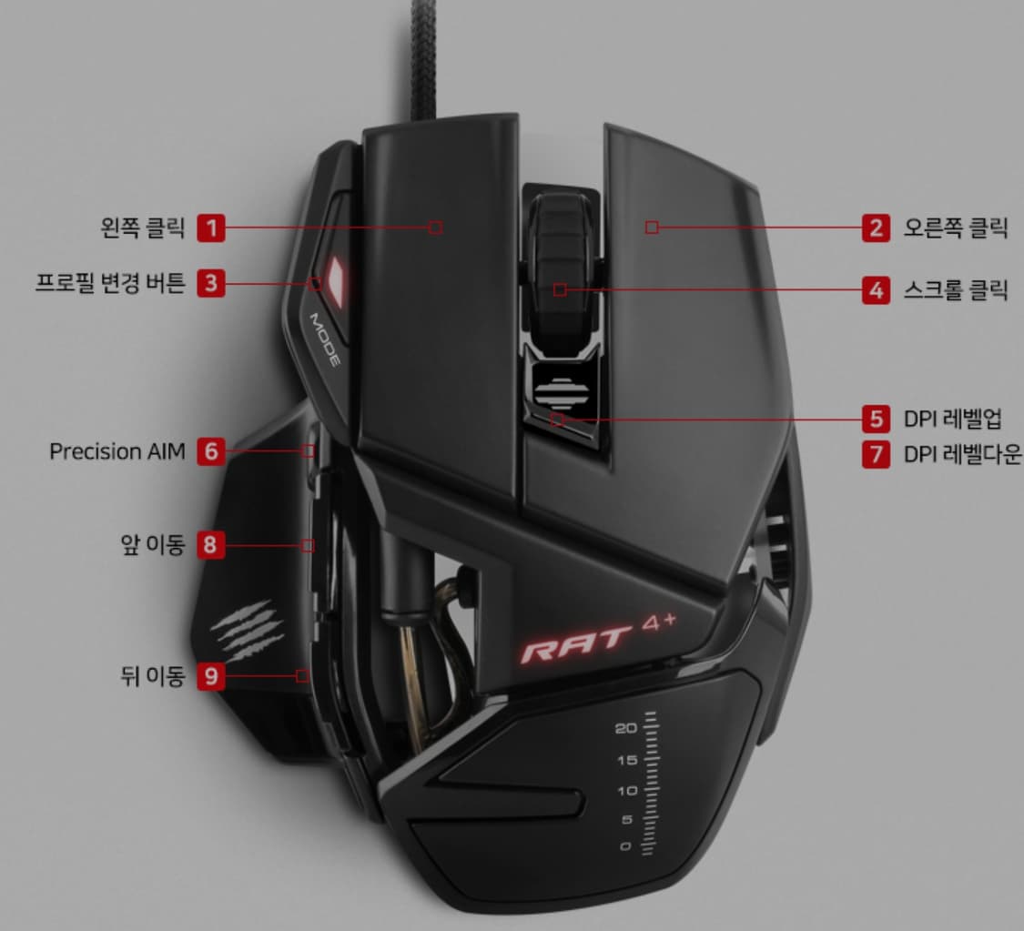 # 매드캣츠 RAT 4 + 블랙 게이밍 마우스급처 / 하이엔드마우스 상품이미지2
