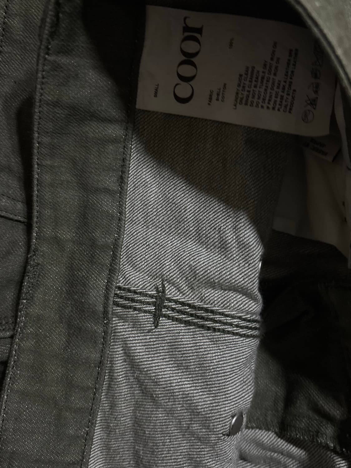 쿠어 노 페이드 카펜터 데님 팬츠 올리브그린 상품이미지3