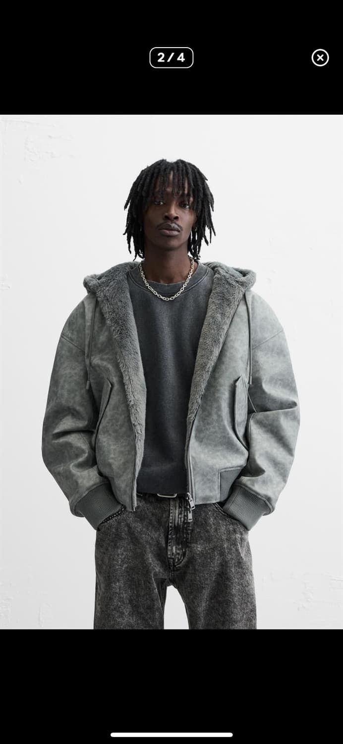 자라 리버시블 가죽효과 봄버재킷 상품이미지2