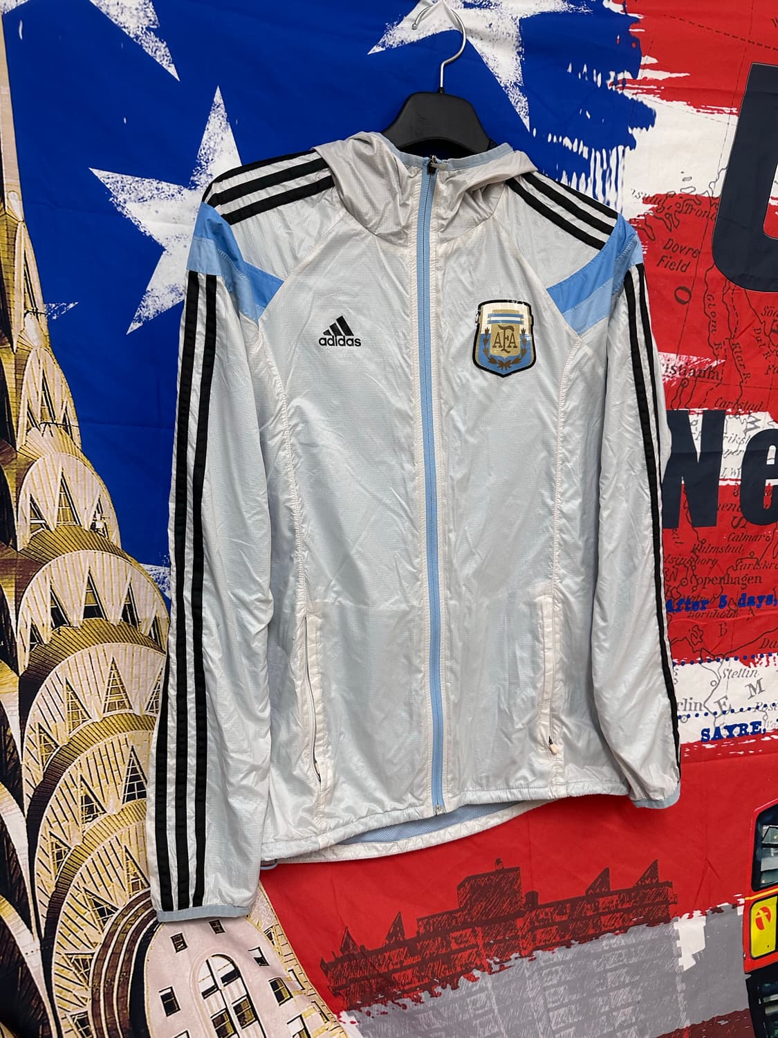 아디다스 09/10 아르헨티나 메시 얇은바람막이 L100 상품이미지3