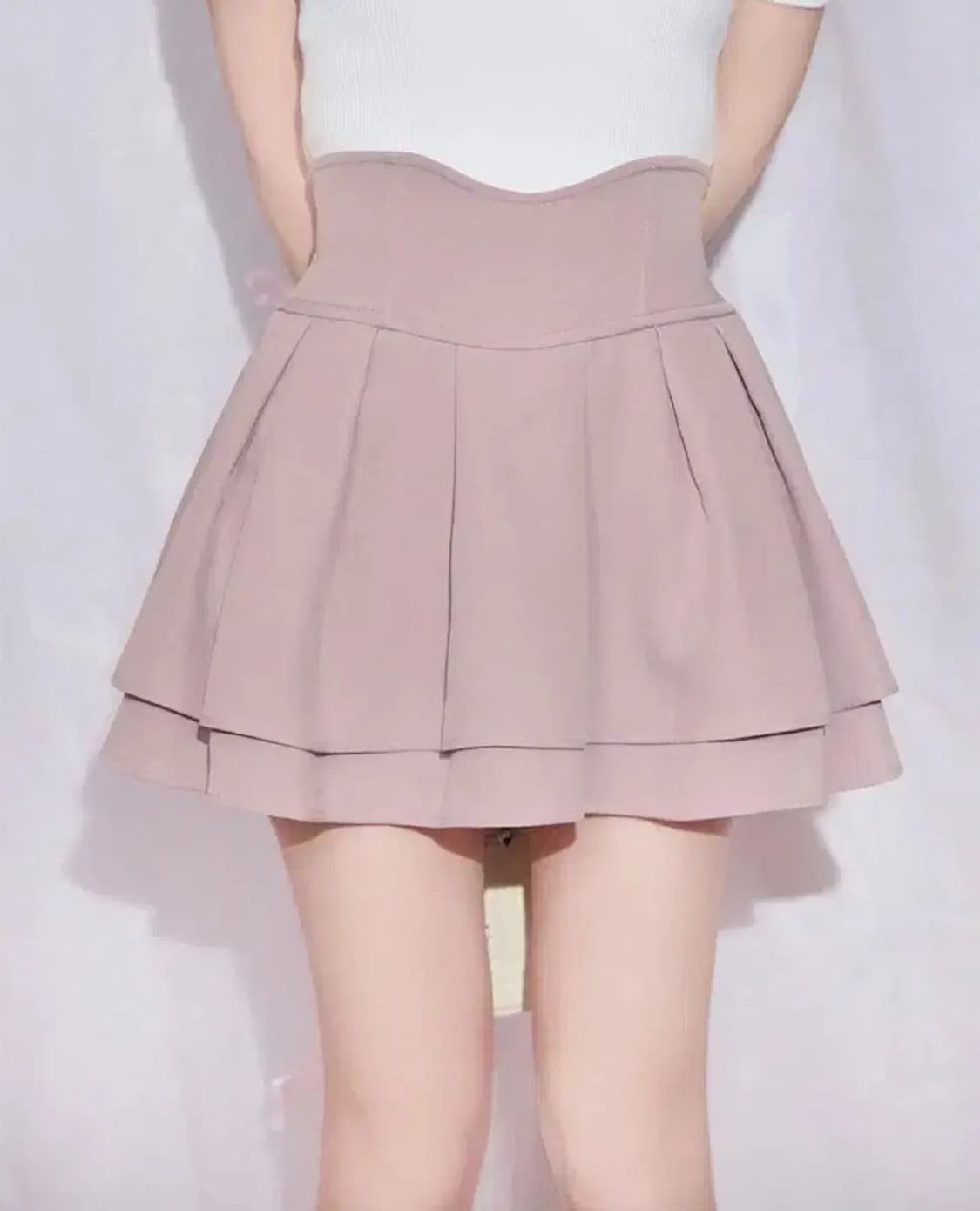 미셸마카롱 쿠스미핑크 스커트 스나계 양산형 치마 상품이미지2