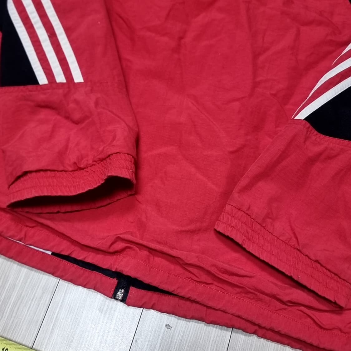 80s 빈티지 아디다스 레드/네이비 바람막이 자켓(100) 상품이미지7