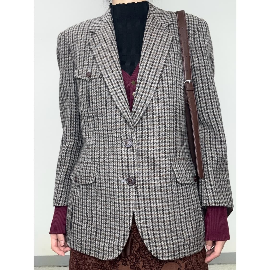 빈티지 브라운 블레이저 자켓 상품이미지1