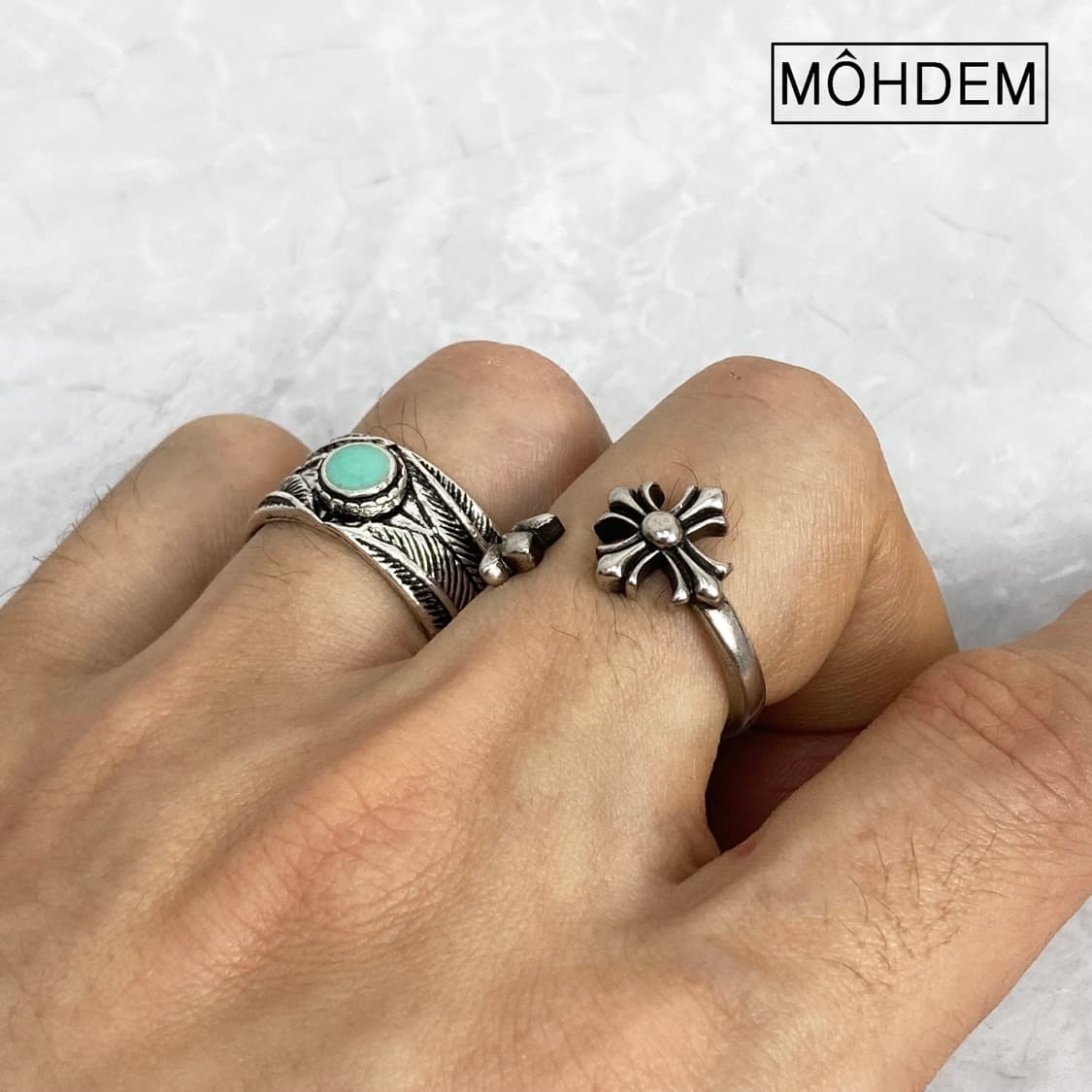 [Unisex] 크로스 링 실버 반지 상품이미지3