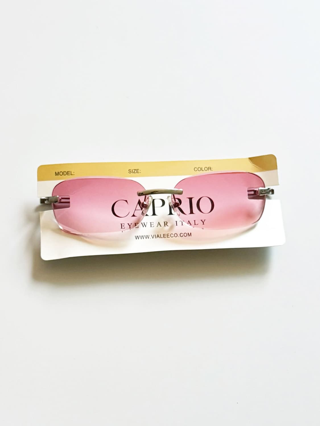 CAPRIO 무테 스퀘어 메탈 빈티지 틴트 선글라스 상품이미지2