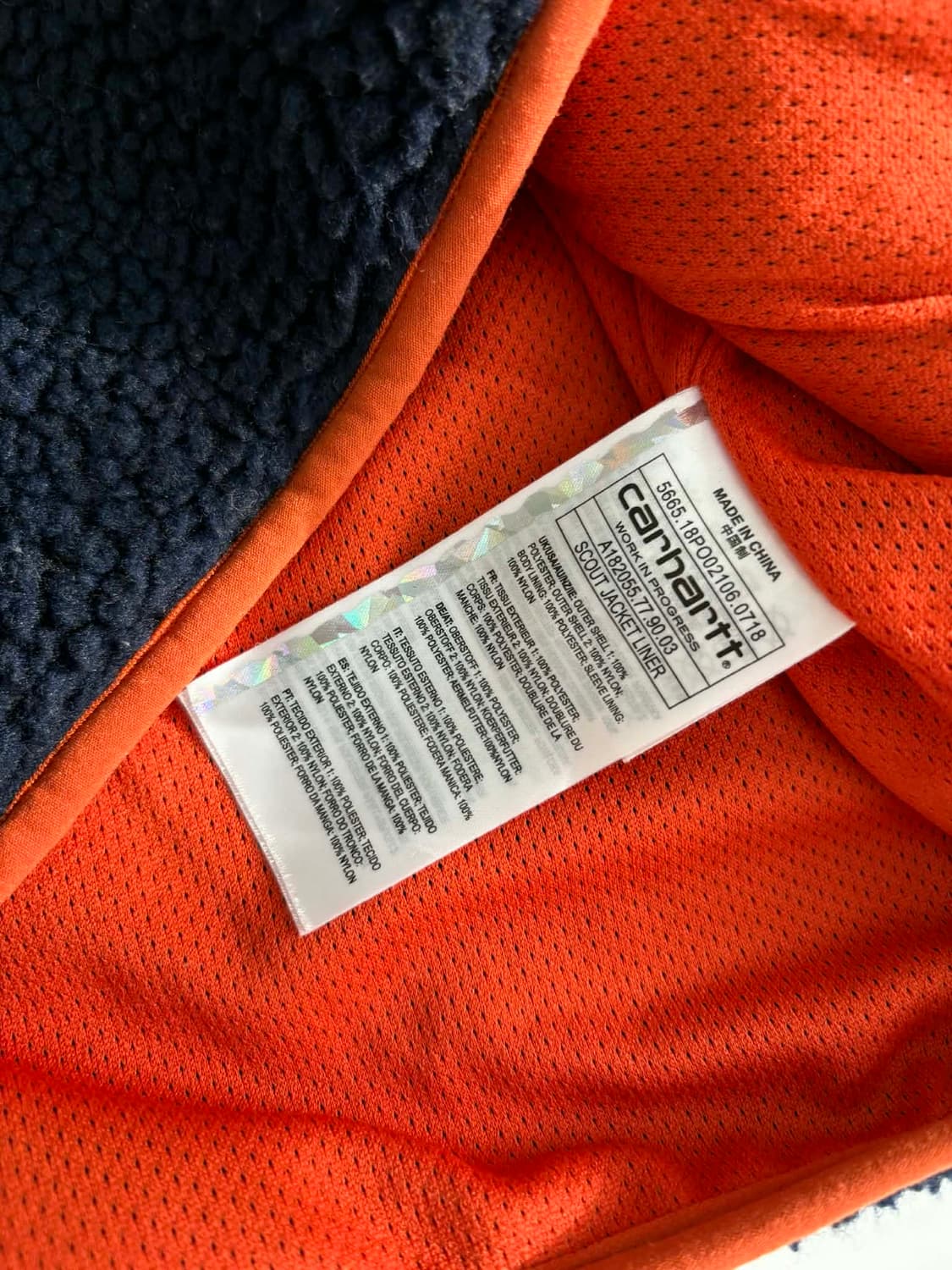 [L] 칼하트 wip 스카웃 쉐르파 플리스 자켓 상품이미지5